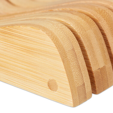 Relaxdays Bamboo Knife Block for Drawer