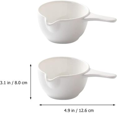 Cabilock 2Pcs Ceramic Sauce Boat Sauce Jug Sauce Bowl Dipping Bowl Porcelain Appetizer Dessert Plate for Salad Soy Tomato Sauce