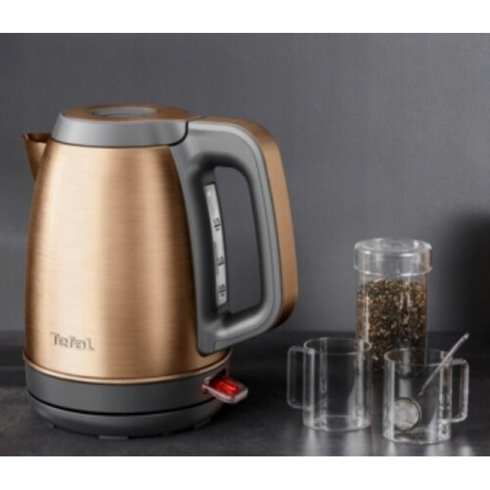 Електричний чайник Tefal KI280G10, 2400 Вт, 1,7 л, жовтий/золотистий