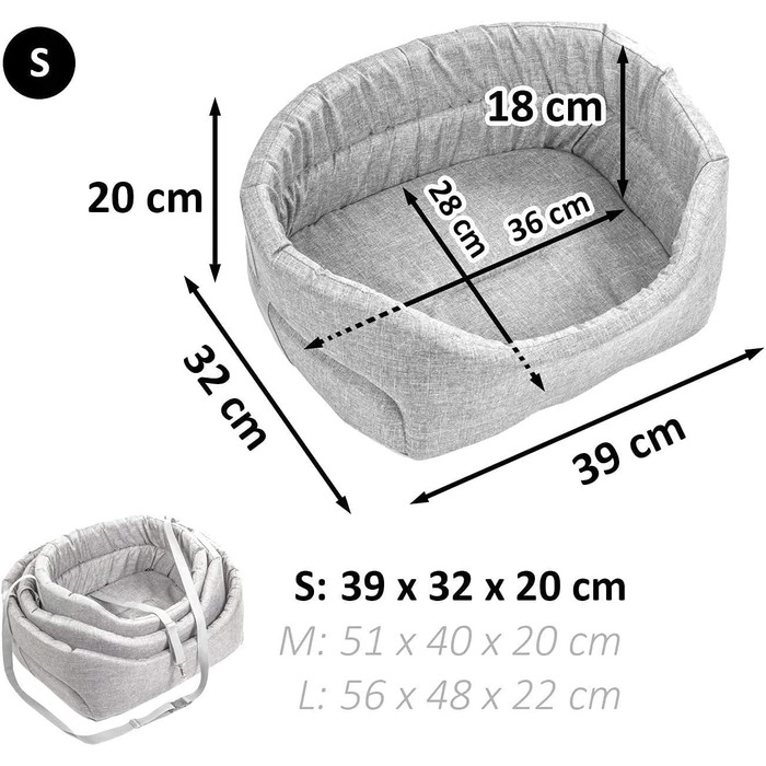 Автокрісло для собак Boutique Zoo: чорне, універсальне, з еко-замші, M (51x40 см)