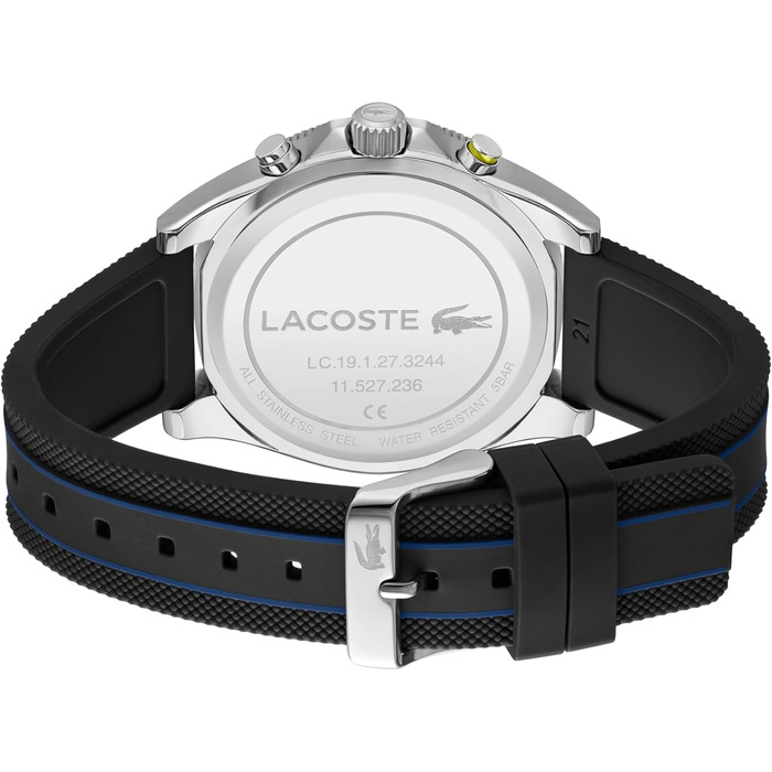 Годинник чоловічий Lacoste Chronograph Mainsail Quartz синій на силіконовому ремінці