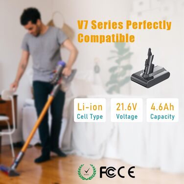 Акумулятор для пилососа Dyson V8 (21.6V, 4500mAh, Li-ion) з 2 фільтрами