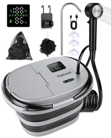 Портативний душ для кемпінгу Campingdusche 20л з USB-помпом, акамулятор 13000mAh для саду, подорожей, миття тварин