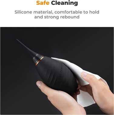 Набір для чищення фото- та відеокамер K&F Concept 10 в 1: DSLR, об'єктиви, мобільні телефони. Включає серветки, продувальну помпу, рідину для чищення та олівець для лінз.