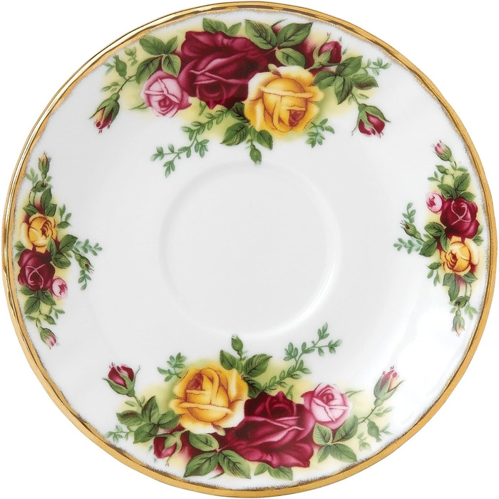 Сервіз Royal Albert Old Country Roses на 4 персони, вінтажний, з кістяного фарфору, середній квітковий візерунок, чайник 0,8 л, подарунковий набір