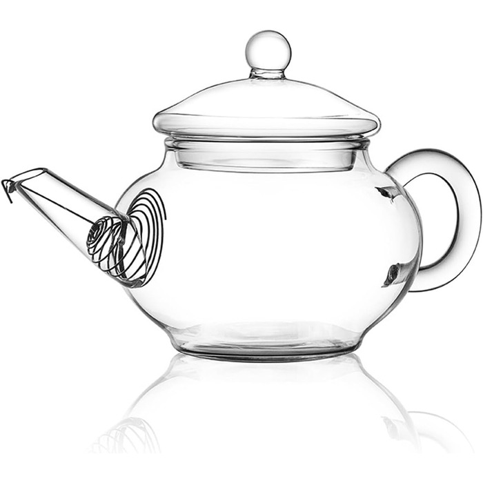 Скляний чайник Teekanne з фільтром для заварювання чаю, термостійке боросилікатне скло, 250 мл, прозорий