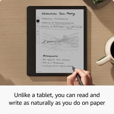 Kindle Scribe (2022) – електронна книга та цифровий блокнот з Paperwhite екраном (10.2 дюйми, 300 ppi), 16 ГБ, стилус преміум-класу, 3 місяці Kindle Unlimited