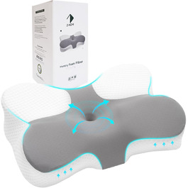 Подушка для шиї Z-hom, подушка для голови з Memory Foam, ергономічна подушка для шиї, подушка для сну на боці, спині та животі, ергономічна подушка для тих, хто спить на боці (15*15*15 см)