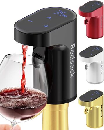 Electric Wine Decanter, Aerator, Dispenser, Pourer, Whisky Liqueur Pump, Funny, Unique, Birthday Gift, Men, Women, Mom, Dad, Boss, Brother, Husband (Black)