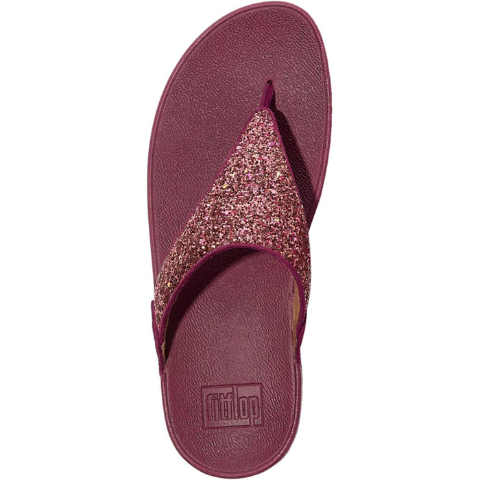 Шльопанці жіночі FitFlop Lulu Glitter, з підтримкою стопи, 42 EU, Рубіновий мікс