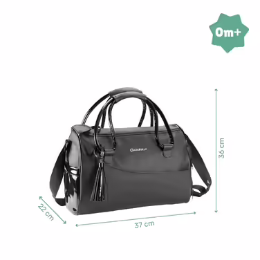 Badabulle Glossy Diaper Bag, Black