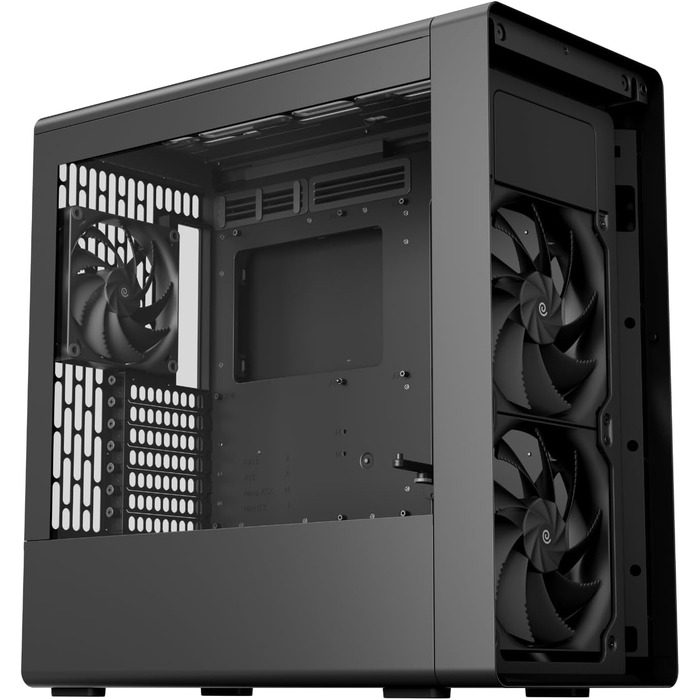 Корпус ПК HAVN BF 360 Flow: Midi-Tower з 3 вентиляторами, посилене охолодження, скло Tempered Glass, чорний