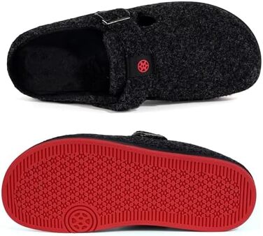 Тапочки халатні з фетру Gaatpot Winter для дому, теплі, чорні, розмір 36-46
