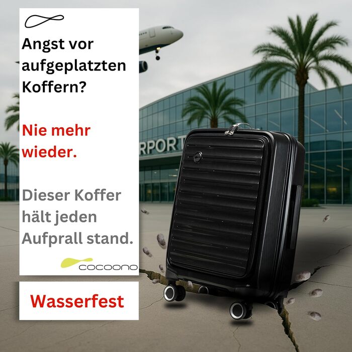 Чорний валіза-тролі 100 літрів з TSA замком - валіза з жорстким корпусом для подорожей