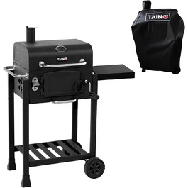 Гриль-вагон TAINO HERO Set Smoker, комбінований: вугілля, газ, з кришкою та чохлом