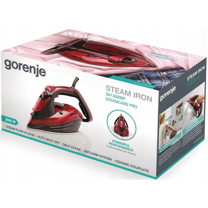Праска Gorenje SIH2800BF 2800 Вт, керамічна підошва, автоматичне вимкнення