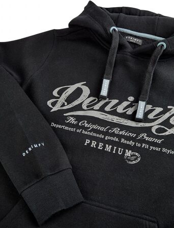 Худі DENIMFY чоловіче, бавовна, принт, різні кольори (бежевий, зелений, синій, чорний, сірий), розміри S-5XL