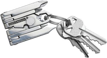 Swiss+Tech ST53100 Polished SS 19-in-1 Micro Pocket Multitool for Camping, Outdoor, Hardware