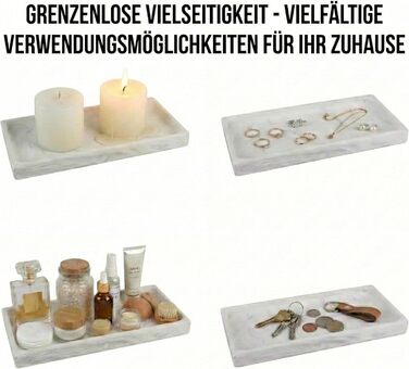 Набір для ванної кімнати 4 предмети з піддоном - дозатор для мила (цинк), стакан для зубних щіток, мильниця та поличка - мармуровий малюнок, бамбук - сучасний органайзер (піддон Marble)