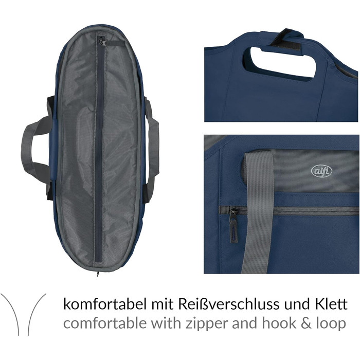 alfi ISO Bag 2in1 23 Liter, Dark Denim, Polyester Thermo Cooler Bag with extra carry bag, insulated shopping bag for groceries, swimming pool, sauna, insulated bag, flexible, washable
