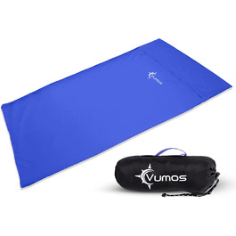 Vumos Sleeping Bag Liner and Camping Sheet - Silk-Like Material for Travel, Featuring a Full-Length Zipper