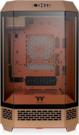 Thermaltake The Tower 300 Bumblebee: Корпус ПК Micro Tower (Micro-ATX/mini-ITX) з вертикальним дизайном, 3x Tempered Glass, 2x140mm PWM вентилятори, підтримка радіатора до 420mm