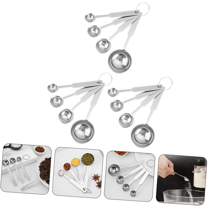 36-Piece Measuring Spoon Set with Graduated Measuring Spoons, Measuring Spoon Set for Liquids, Measuring Cups for Baking, Teaspoon Measuring Spoons, Stackable Measuring Spoon Set