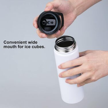 6 Sublimation Water Bottle Blanks, 680 ml, Customizable, Reusable Water Bottles, Bulk with Handle and Straw Lid, Leak-Proof and Lightweight for Sports, DIY Gift, White