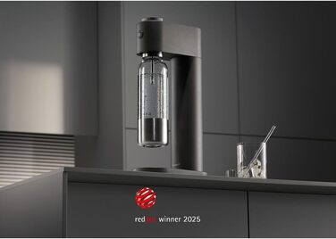 WMF Element One: Автоматичний содовий апарат з нержавіючої сталі, 3 рівні газування, чорний лава