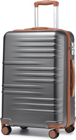 Чемодан ручної поклажі British Traveller середнього розміру, 64 x 43 x 26.5 см, з TSA-замком, ABS+PC, сірий