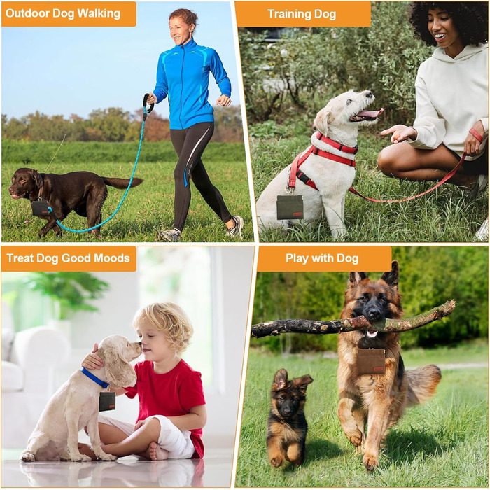 2 шт. Сумки-лейкобеги для дресирування собак, сумка для винагороди, портативна, для цуценят, прогулянки без рук, автоматичний дозатор корму для собак, корекція поведінки цуценят, подорожі або зелено-сірого кольору