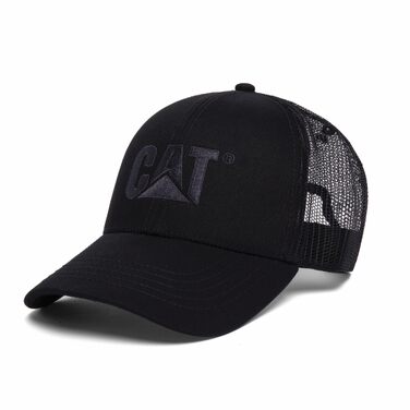 Кепка CAT Unisex Raised Logo Mesh чорна, універсальний розмір