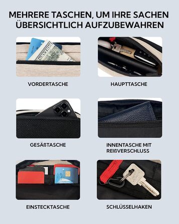 Водонепроникна поясна сумка Waterfly: чоловіча/жіноча, для спорту, подорожей, прогулянок з собакою. Beige