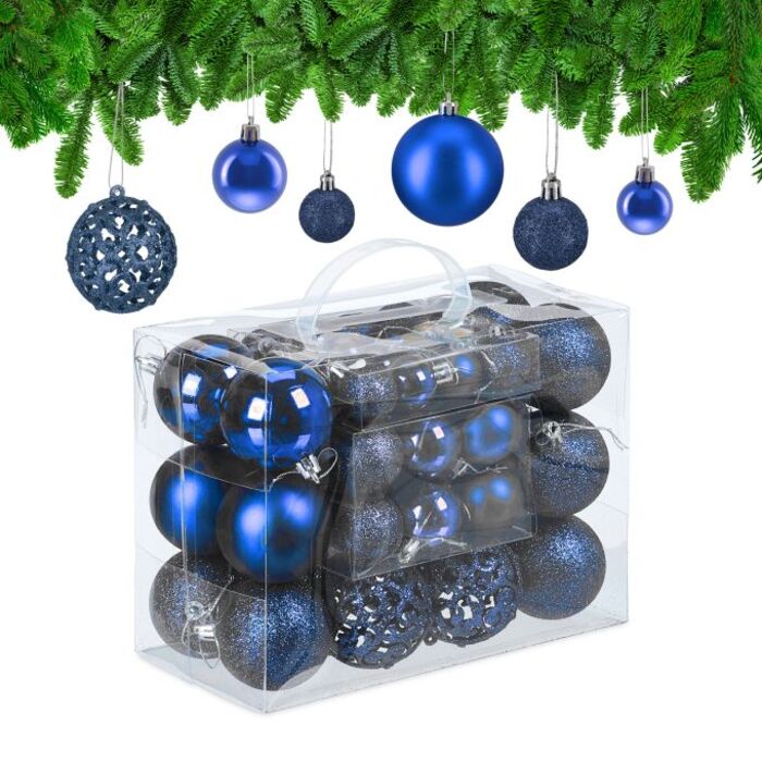 Relaxdays Set of 50 Christmas Baubles