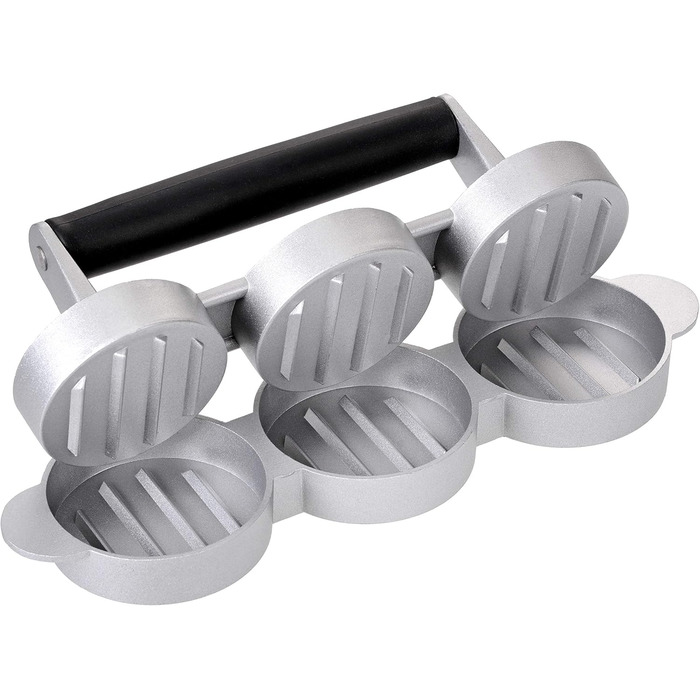 Пресс для бургерів Gräwe з 50 аркушами пергаментного паперу: набір для приготування смачних гамбургерів, паті, BBQ (3 міні-преси з антипригарним покриттям)