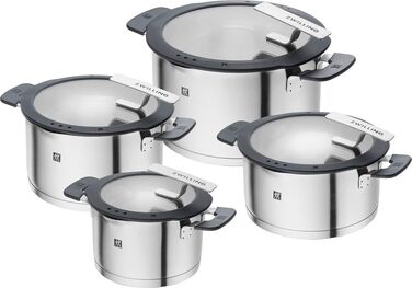 Набір посуду ZWILLING Simplify 5 предметів: каструля з кришкою-ситом, скляна кришка, індукційна, не має покриття, нержавіюча сталь