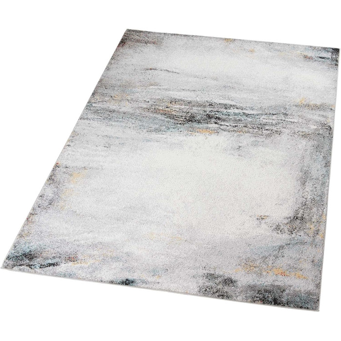 Килим Kurzflor Teppich з коротким ворсом для вітальні, спальні та дитячої кімнати. Сучасний дизайнерський килим TC-Fashion 6114 в сірому кольорі (Multi Achat, 160x220 см)