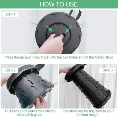 Складаний стільчик, телескопічний стільчик для кемпінгу, пікніків, риболовлі та подорожей