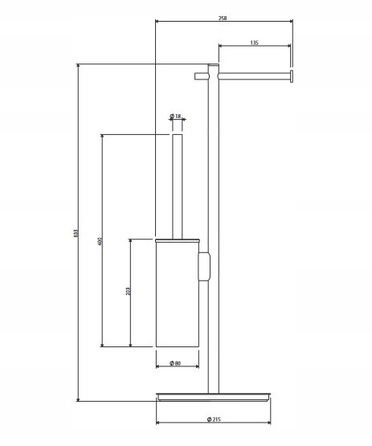 Тримач для паперу та йоржика для туалету OMNIRES MP60810GL, золото глянц