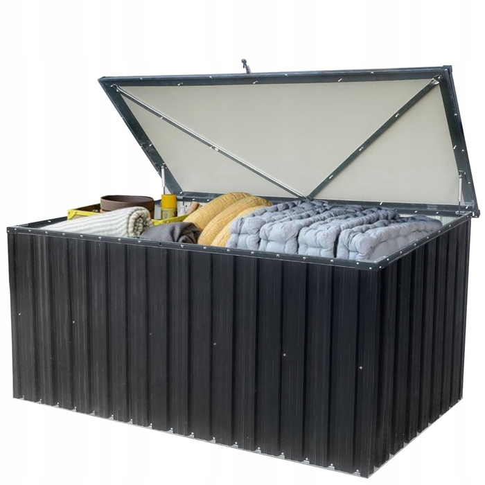 Металевий садовий бокс для зберігання Corciano, 1300 л, 183x88.6x94 см, для тераси та балкона