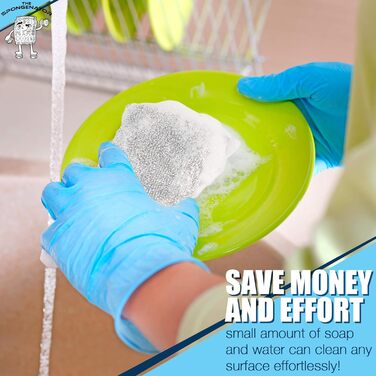 Kitchen scrubbing sponges – durable, scratch-resistant, sponges in 1 color – non-metallic multi-surface scrubbing sponge for quick cleaning. 12 pieces