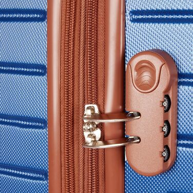 Набір валіз BruBaker Paris з трьох частин (M, L, XL) з жорстким корпусом, коліщата та замком-кодом. Валізи-тролі (M, L, XL) блакитного та коричневого кольорів.