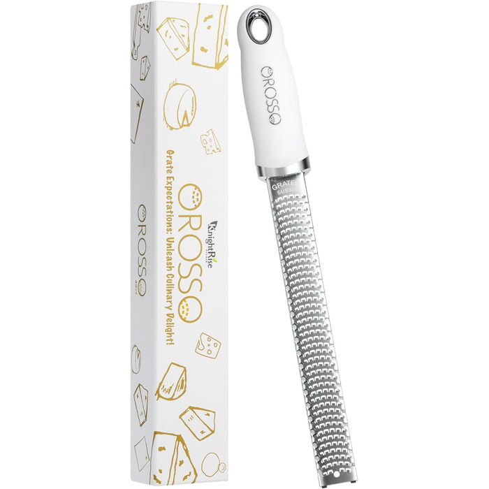 Grate, cheese grater, grate, cheese mill, Parmesan cheese, ginger, garlic zest grater (white)