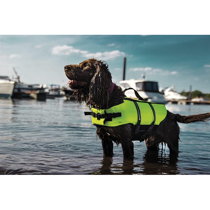 Спасальний жилет для собак Nobby, неоновий жовтий, розмір L, 40 см, 1 шт.