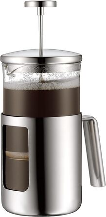 WMF Kult Coffee Press 1l, French Press, Coffee Maker for 6 Cups, Glass, Brushed Cromargan Stainless Steel, Dishwasher Safe
