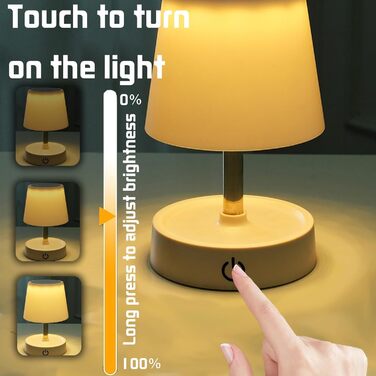 Акумуляторний LED світильник настільний 2 шт., телескопічний, з димером, нічник для спальні, вітальні, приліжкова лампа