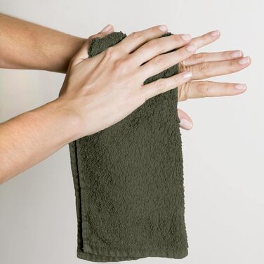 Набір фланелевих рушників для обличчя Utopia Towels, 100% бавовна, гігроскопічні та м'які рушники для вмивання, сірі, 24 шт.
