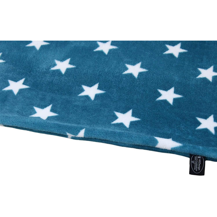 Німецька ковдра для собак, 65 x 95 см / 95 x 135 см, плюшевий, для літа, миється, можна сушити в сушильній машині (Стерн, Petrol)