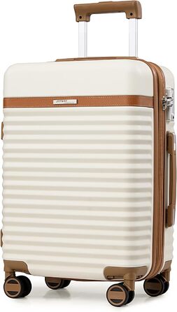 Набір валіз Joyway з ABS-пластику, розширюваний, на 4 колесах, з TSA-замком. Включає: 1 велика сумка, 1 косметичка (білий, M)