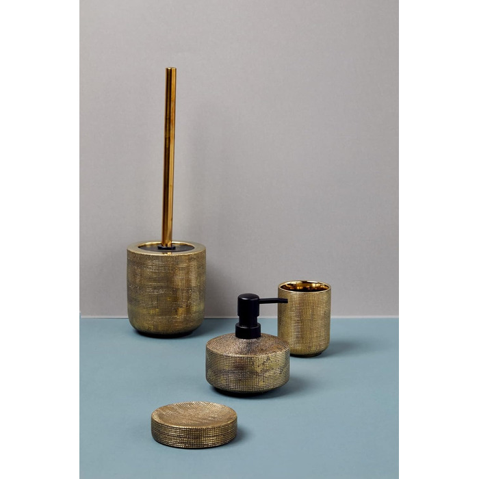 Підставка для мила WENKO Rivara, керамічна, золота, Ø 10 x 2,5 см